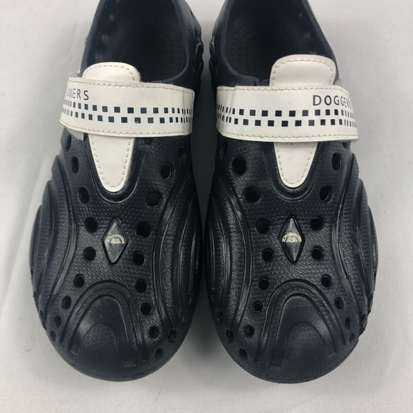 Dodgers Blue and white women’s rubber style clog shoe Size 5/6 - Picture 1 of 6